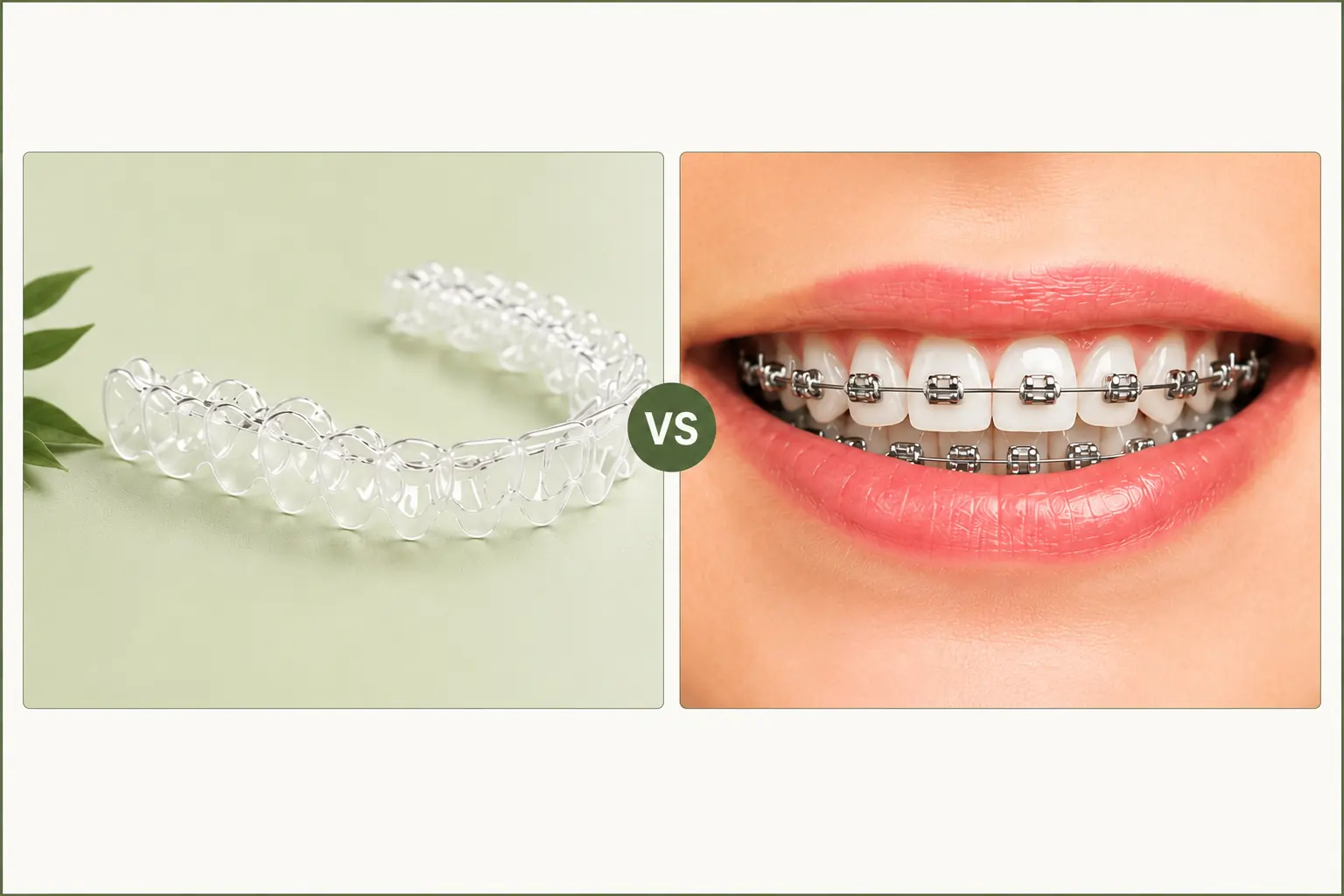 Clear aligners vs metal braces comparison — Little Bites Dental Clinic Faridabad