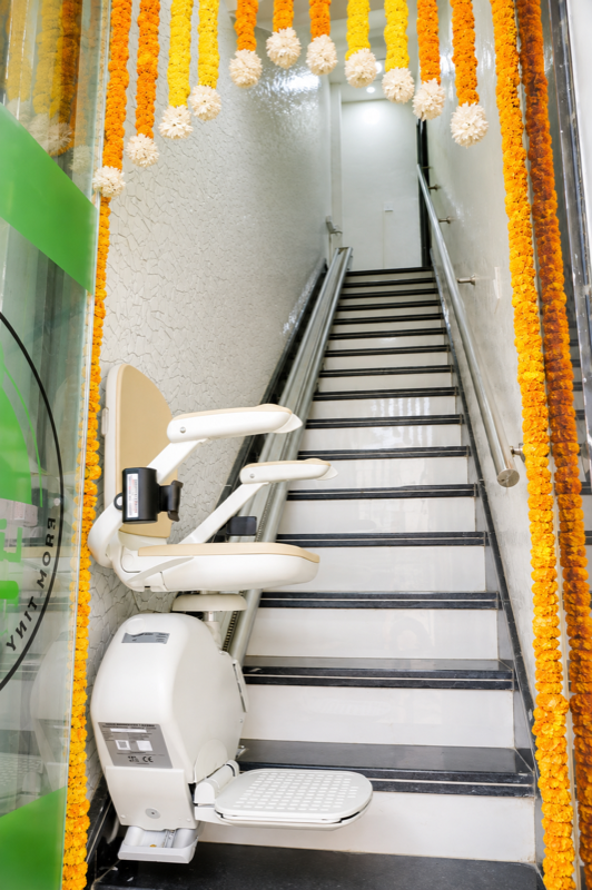 Stairlift access for easier clinic entry