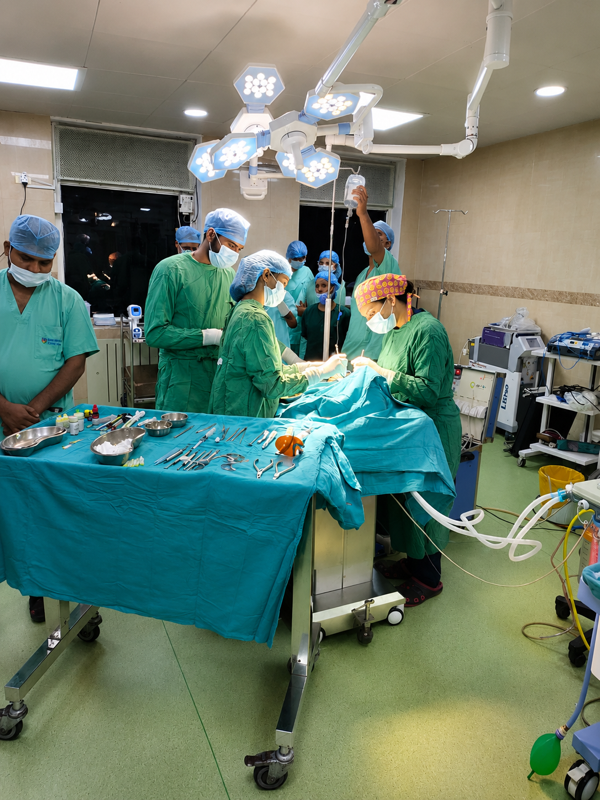 Dental team working together during a treatment procedure